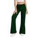 thumbnail image 5 of Amzcrzy Pantalones de Sudadera para Mujer de Pierna Ancha Suaves - Pantalones Casuales de Cintura Alta con Cordón Elástico, Color Sólido Clásico, con Bolsillos y Corte Acampanado, Tallas S-2XL Verde, 5 of 9