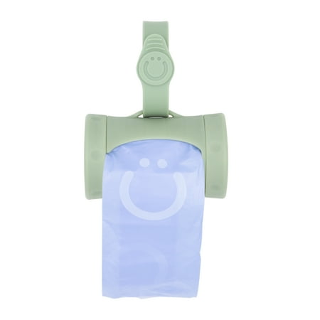 Ubbi On-The-Go Retractable Diaper Disposal Bag Dispenser for Travel, Newborn Must-Have, Sage Green