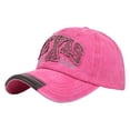 thumbnail image 4 of Unisex Vintage Distressed Embroidered Baseball Cap Washed Dad Hat Casual Outdoor Sun Hat, 4 of 4