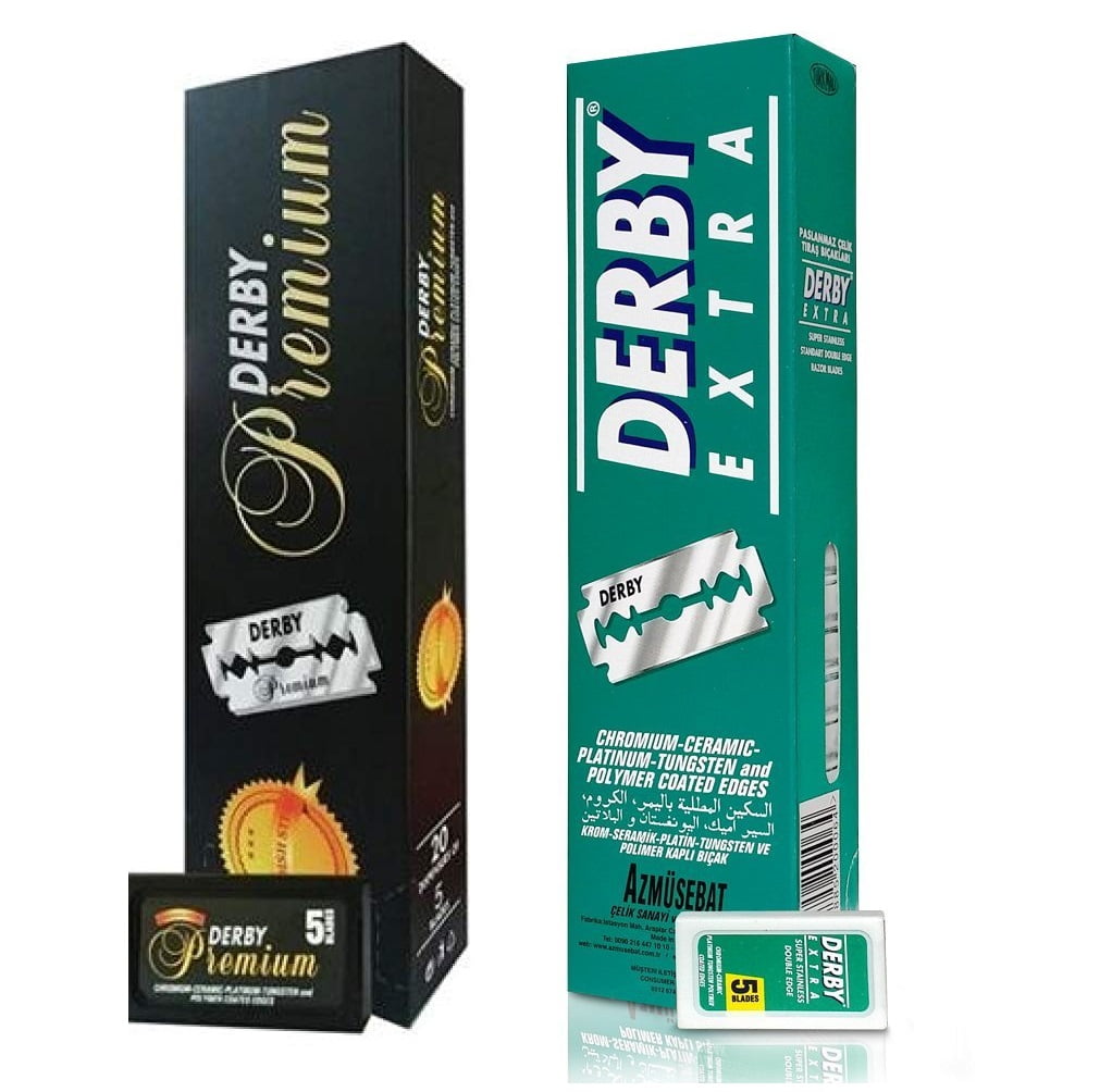 Derby Extra Standard Double Edge Safety Razor Blades, 100 Count + Derby
