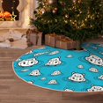 thumbnail image 5 of Daiia Hippo In Water Head Drawing Merry Christmas Tree Skirt , Xmas Large Lace-up Tree Skirt, Santa Snowflakes Rustic Home Decorations New Year Party Farmhouse Decor-30", 5 of 6