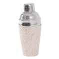 thumbnail image 2 of Sol Living Deluxe Cocktail Shaker - Professional Barware - Stainless Steel Bottle for Bartenders with Strainer - Dishwasher Safe, Leak Proof, Easy Open - Home, Commercial Bars - Pink Leather, 17 oz, 2 of 6