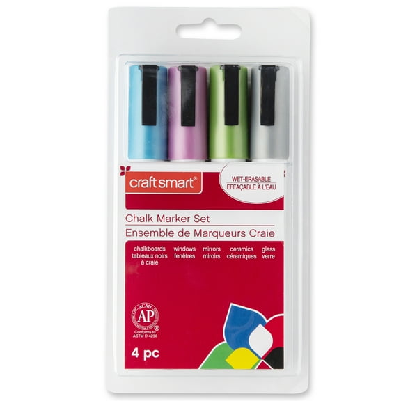 9 Packs: 4 ct. (36 total) Metallic Chalk Marker Set by Craft Smart