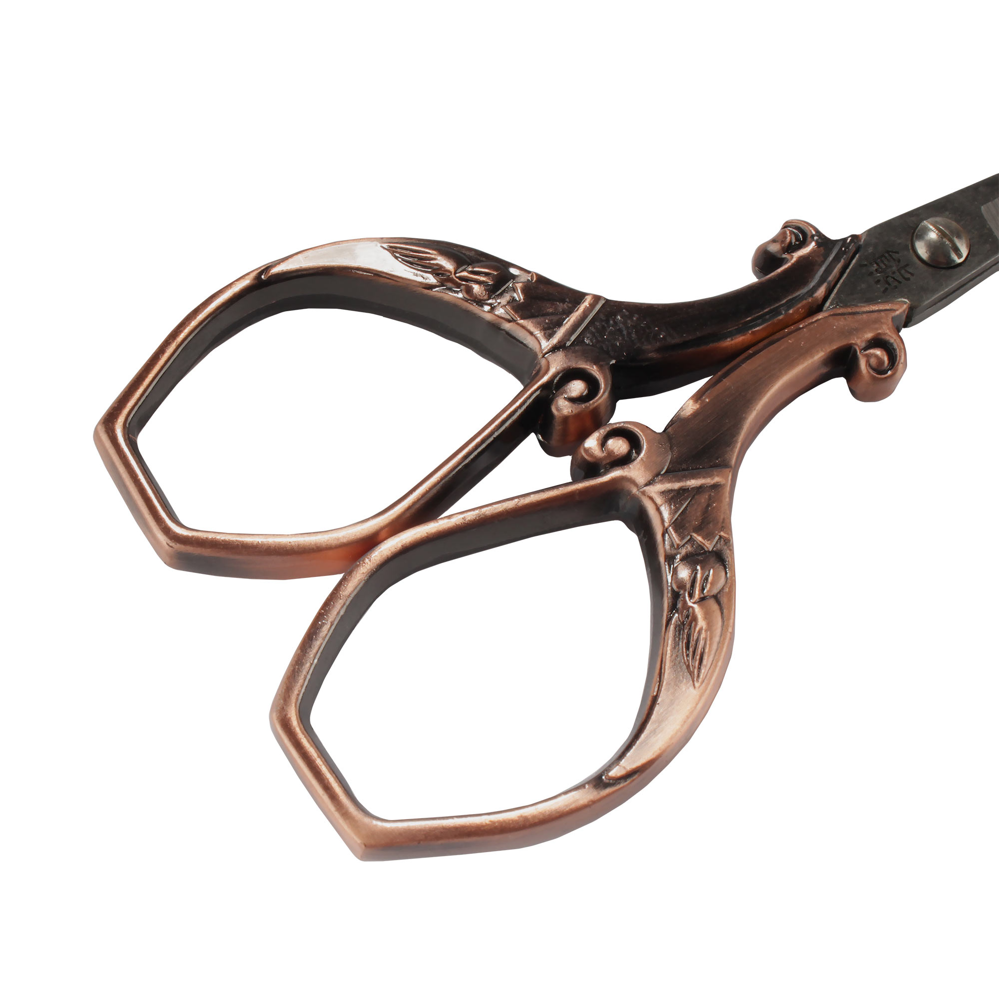 JubileeYarn Chinese Wing & Cloud Embroidery Craft Scissors - Copper - 10 Pairs