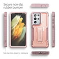 thumbnail image 4 of ExoGuard For Samsung Galaxy S21 Ultra 5G Case，Full-Body Phone Case with Kickstand (Pink), 4 of 8
