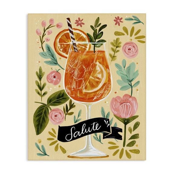 Stupell Industries Salute Citrus Cocktail Canvas Wall Art, design by Yen