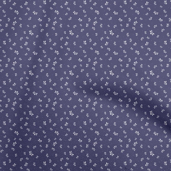 oneOone Cotton Poplin Twill Violet Fabric Honey Bees Quilting Supplies Print Sewing Fabric By The Yard 56 Inch Wide