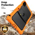 thumbnail image 4 of XYX for Xiaomi Redmi Pad 2 Case 11 inch, 3in1 Heavy Duty Shockproof Tablet Cover with Stand, Shoulder Strap, Orange, 4 of 7