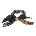 thumbnail image 4 of Unique Bargains 1 Pc Bohemian Bow Scrunchies for Home Black Brown, 4 of 5