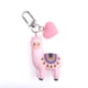 thumbnail image 4 of Colgante de bola de cristal de arcoíris con diseño de alpaca tridimensional con pegamento que cae, llavero creativo con hebilla de metal para mujer, 4 of 5