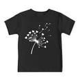 thumbnail image 3 of Gerichy Girls Graphic Print Dandelion Flower Print Tees Girl Round Neck Short Sleeve Funny T Shirts Top, 3 of 4