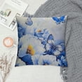 thumbnail image 2 of Leisuo Pillow Butterfly Freshness Color Fairy Summer Flowers Petal Hydrangeas Iris Nature Sofa Throw Pillow Cover Decorative Pillow Case for Couch Bed Car White, 2 of 5
