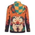 thumbnail image 5 of Surprise Clown Colorful Men's Sweater Sports POLO Shirt Zip Pullover Mens Athletic Long Sleeve Sweatshirt Mock Neck for Men, 5 of 7