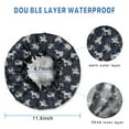 thumbnail image 3 of Shower Caps,Blue Cartoon Unicorn Flower Pattern Waterproof Shower Cap for Women 4 Pieces,Double Reusable Hair Cover for Shower PEVA Elastic Stretch Hem, 3 of 7