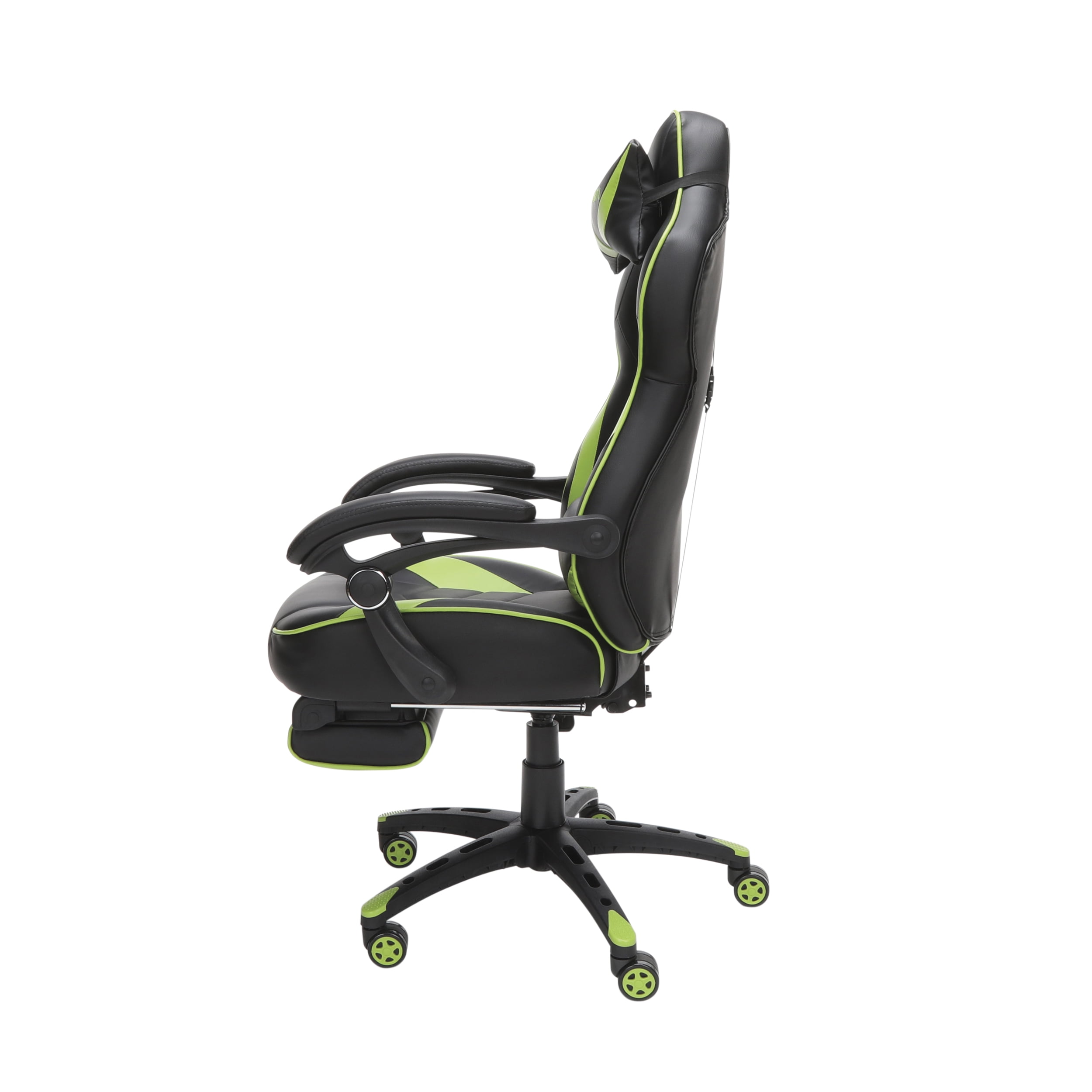 RESPAWN Adjustable Lumbar Support Swivel Gaming Chair Green
