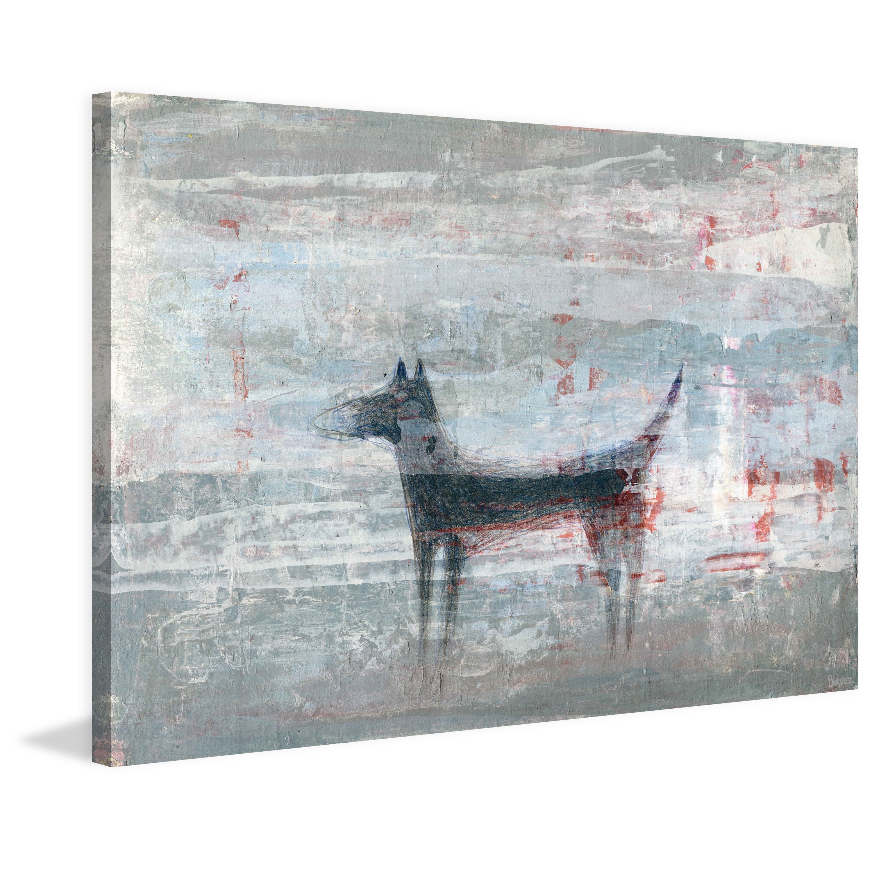 Parvez Taj Dark Dog' Painting Print on Wrapped Canvas 45 x 30