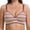 Red, variant on Women's Striped Seamless Wirefree Bra Buttery Soft V-Neck Bralette with Adjustable Thin Straps Comfort Everyday Underwear