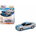 thumbnail image 6 of 2017 Ford Mustang GT Tribute Edition Ingot Silver Metallic with Petty Blue and Red 1/64 Diecast Model Car by Auto World, 6 of 6