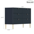 thumbnail image 2 of Boyel Living 6 Drawer Dresser for Bedroom, Blue 6 Chest of Drawers Storage Cabinet Wood Dresser for Closet for Living Room, Bedroom, 2 of 10