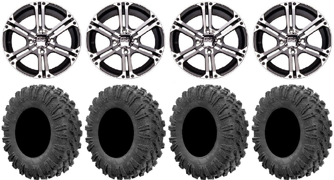 ITP SS212 ATV Wheels/Rims Black 14 Polaris Sportsman RZR Ranger 4 Wheel