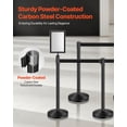 thumbnail image 6 of VEVOR Stanchion Post, 8 Pcs Stanchions with Retractable Belts, Carbon Steel Black Stanchions Queue with Sand Injection Hollow Base, Crowd Control Barriers for Theaters, Parties, Weddings, 6 of 9