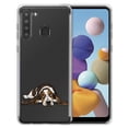 thumbnail image 1 of FINCIBO Soft TPU Clear Case Slim Protective Cover for Samsung Galaxy A21 6.5" 2020, Basset Hound Dog Lying Down Looking Up, 1 of 3