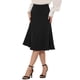 thumbnail image 4 of Falda elegante midi de cintura alta con cremallera lateral A-Line para mujeres Inspire Chic, 4 of 5