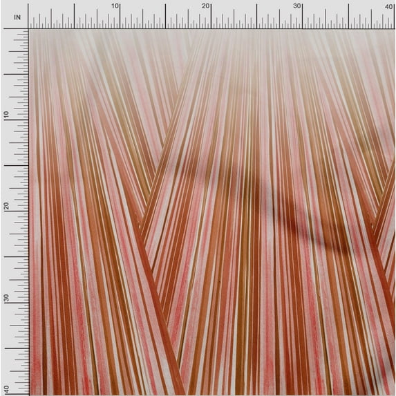 oneOone Viscose Chiffon Fabric Stripe Panel Fabric Prints By Yard 42 Inch Wide