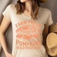 thumbnail image 4 of Farm Fresh Pumpkins Tee | Rustic Pumpkin Farm Shirt | Unisex Casual T-Shirt, Ash, Size 3XL, 4 of 6