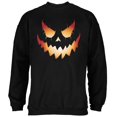 thumbnail image 1 of Halloween Evil Jack-O-Lantern Pumpkin Black Adult Sweatshirt, 1 of 1