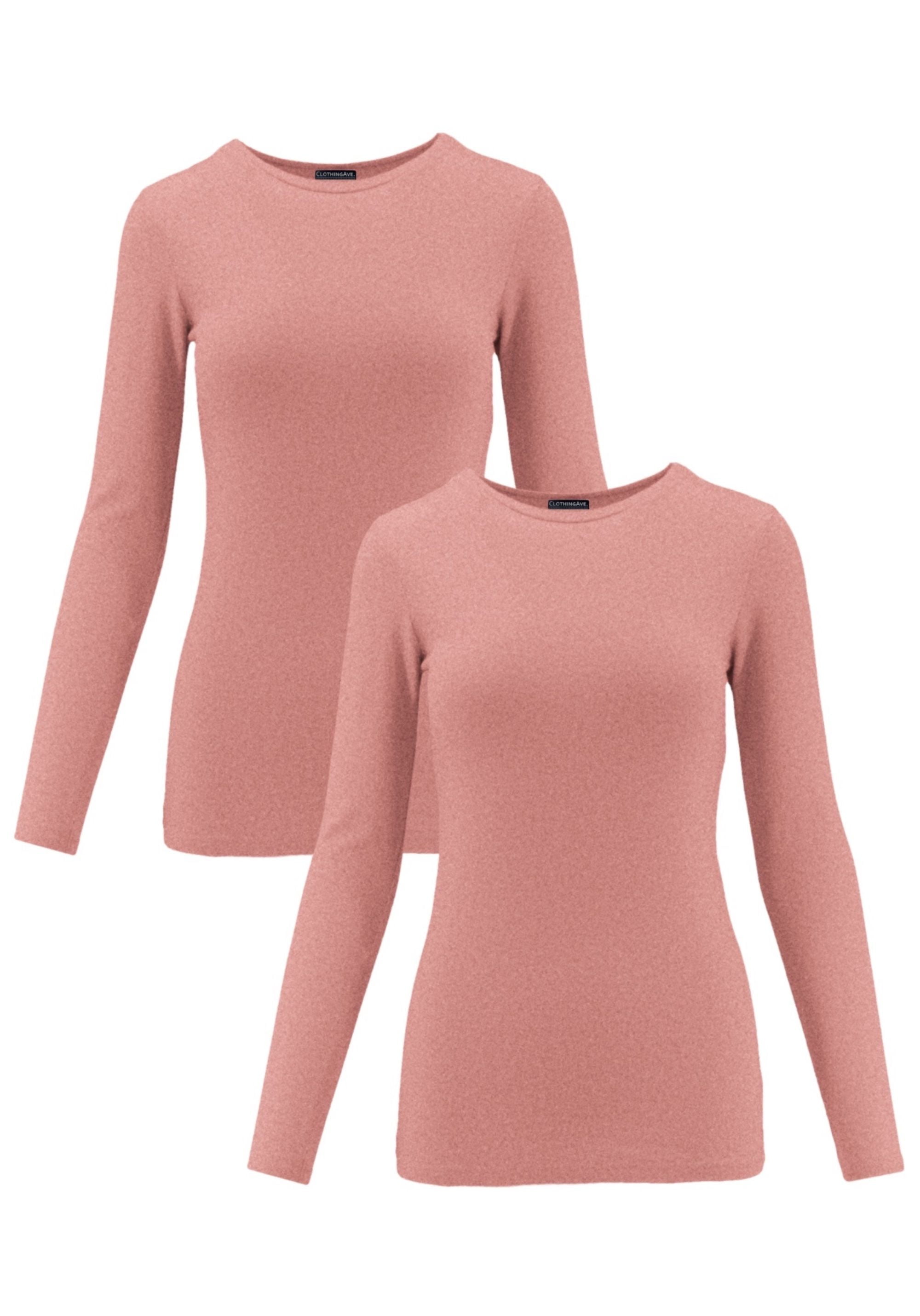 Clothing Ave - ClothingAve. Womens Long Sleeve Crew Neck Base Layer T 