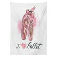 thumbnail image 3 of Ambesonne Ballerina Tablecloth Rectangular Table Cover, I Love Ballet Typography, 60"x90", Multicolor, 3 of 4