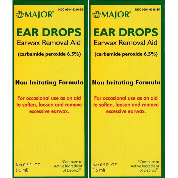 Ear Drops Earwax Removal Aid Carbamide Peroxide 6.5 Generic for Debrox