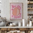 thumbnail image 2 of Peach Framed Art Modern Wall Decor, 2 of 15