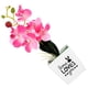 thumbnail image 2 of KAKOWELY Bonsái de orquídea polilla artificial para decoración de escritorio, flor artificial en maceta, planta en maceta simulada, 2 of 4