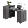 thumbnail image 4 of Camberly Hobby and Craft Desk with Storage Cabinet, Graphite Gray, 4 of 9
