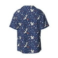 thumbnail image 4 of Goofa Squirrel Flower Printed Men's Casual Short-sleeved Shirt,Lightweight Breathable Button-down,Summer Casual men's top,Versatile Fashion shirt-Large, 4 of 7