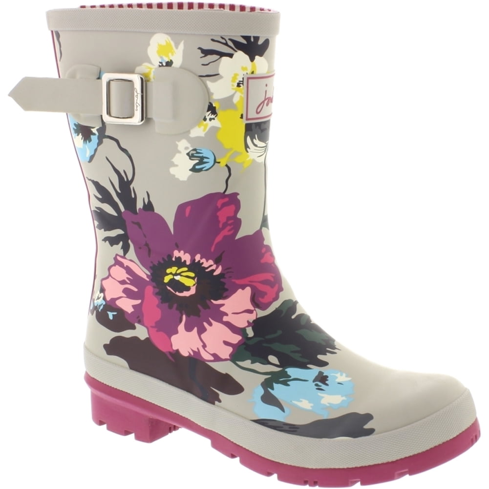 short grey rain boots