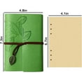 thumbnail image 4 of RETON 2PCS Travel Journal Writing Refillable Notebook Pad Men Women Vintage Leather Journal with Vintage Charm for Writing Sketch Journal, Ideal Gift for You(Green, 7 inches), 4 of 9