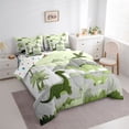 thumbnail image 3 of Homewish Kids Children Cartoon Dinosaur 7 Pieces Bedding Comforter Set,Kawaii Jungle Animal Full Bedding Set Lightweight,Cute Dino Fitted Sheet Flat Sheet,Lightweight Room Decor,Reversible, 3 of 8