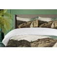 thumbnail image 4 of Ambesonne America Duvet Cover Set, Waterfall Yosemite Park, 2-Calking, Brown Reseda Green, 4 of 6