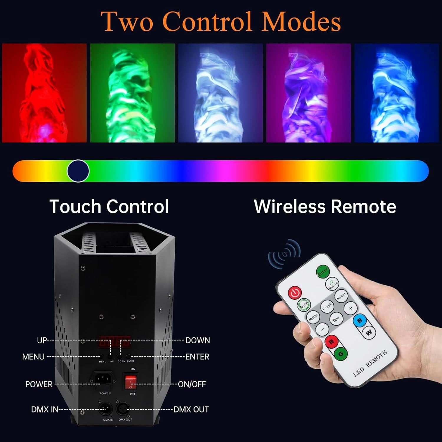 RGB Fake Fire Flame Light with 36 LED Light 5ft Artificial Simulated Flames Lamp Atmosphere Effect for Christmas decor DJ Party Stage Lighting Nightclub Campfire Party Special Holiday