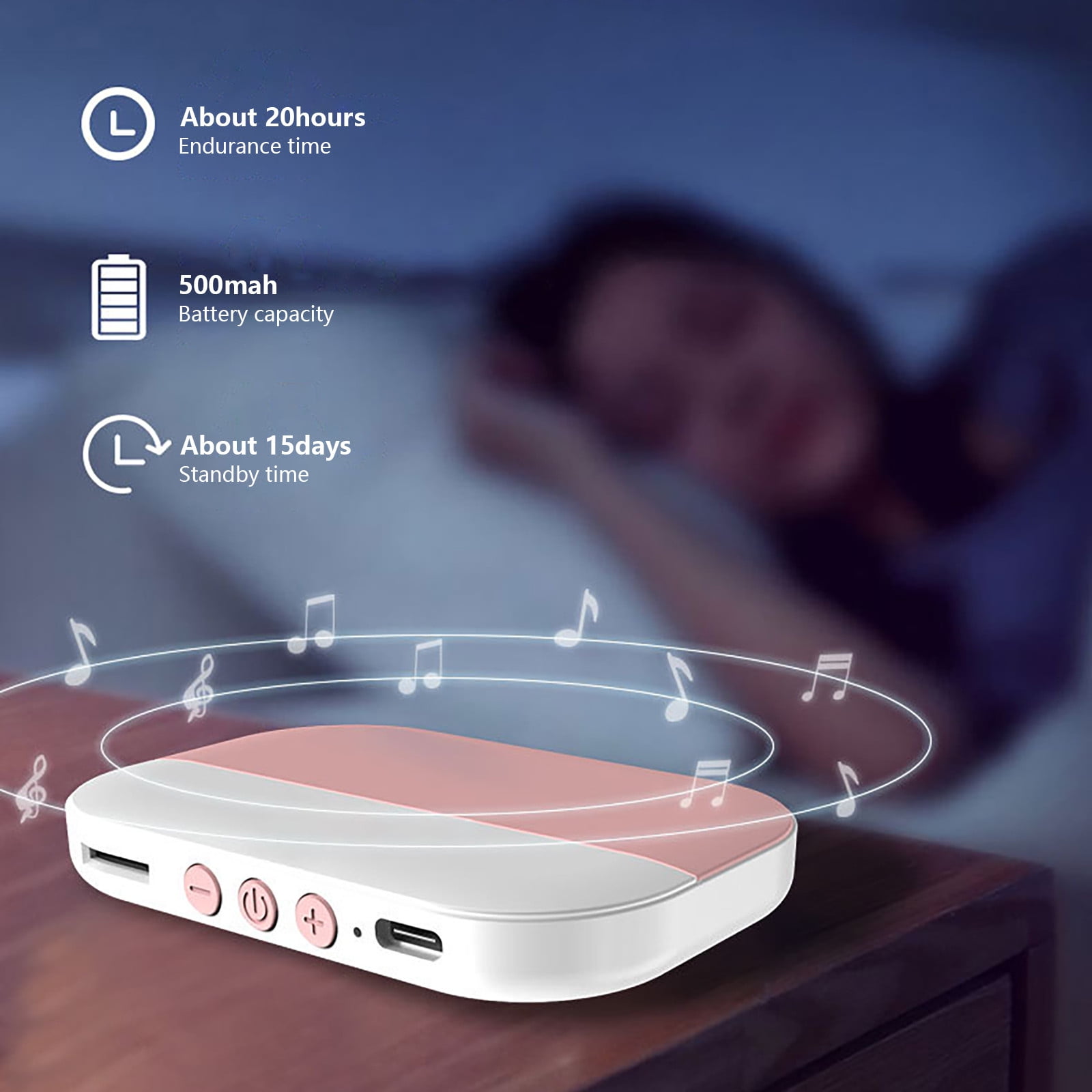 loopsun Bluetooth 5.2 Sleep Bones Conduction Wireless Bluetooth Audio