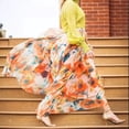 thumbnail image 4 of MIXUE Women Skirts Floral Print High Waist Pleated Beach Long Skirts Casual Bohemian Pleated Party Boho Beach Maxi Skirts, 4 of 9