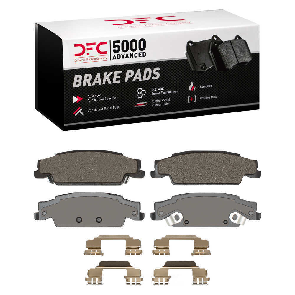 Dynamic Friction Company 1551-0922-01 DFC 5000 Advanced Brake Pads - Ceramic and Hardware Kit - OE
