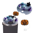 thumbnail image 4 of Halloween DIY Cup Lid Topper Silicone Straw Cover 10mm Reusable Tumbler Accessories Decorative Cup Topper for 40oz Cup Spooky Party Decoration Supplies, 4 of 5