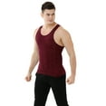 thumbnail image 1 of TOPTIE Men's Slimming Body Shaper Compression Shirt, Shapewear Sculpting Vest Muscle Tank-Maroon-XL, 1 of 6
