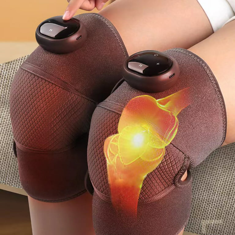 New Heated Vibration Shoulder Wearable Knee Massager,3 Modes Leg Knee Brace  Wrap for Knee Pain Relief