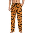 thumbnail image 3 of HPINK-T Halloween Bats Men's Pajama Pants Soft Comfy Sleep Lounge Pants Pjs Bottoms with Pockets, 3 of 7