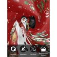 thumbnail image 7 of Red Christmas Snowman Cloth Napkins Set of 4 Reusable Dinner Napkins, Xmas Snowflake Elk Tree Balls Cocktail Napkin Washable Table Napkins for Wedding/Holiday Party/Baby Shower 20"x20", 7 of 7